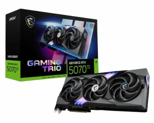 Видеокарта MSI GeForce RTX 5070 Ti GAMING TRIO OC PLUS 16GB (3x) 00423
