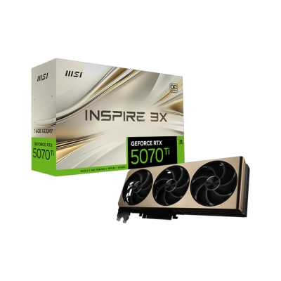 Видеокарта MSI GeForce RTX 5070 Ti INSPIRE 3X OC PLUS 16GB (3x) 00424