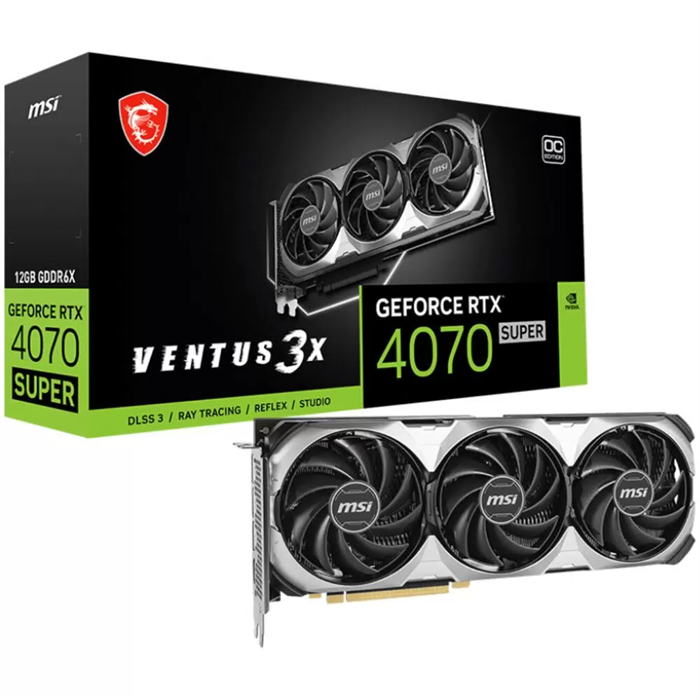 Видеокарта MSI GeForce RTX 4070 SUPER VENTUS 3X OC 12GB (3x) 00282