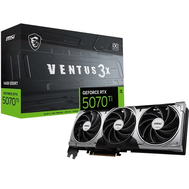 Видеокарта MSI GeForce RTX 5070 Ti VENTUS OC 16GB (3x) 00426