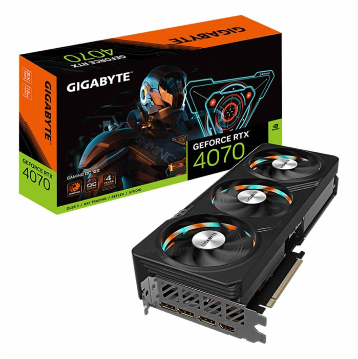 Видеокарта GIGABYTE GeForce RTX 4070 GAMING OC 12G (3x) 00176