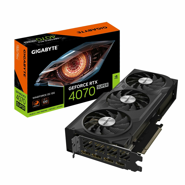 Видеокарта GIGABYTE GeForce RTX 4070 SUPER WINDFORCE OC 12GB (3x) 00395