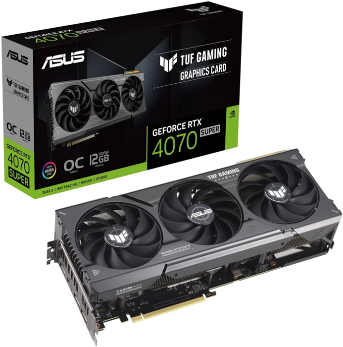 Видеокарта ASUS GeForce RTX 4070 SUPER TUF Gaming OC Edition 12GB (3x) 00281
