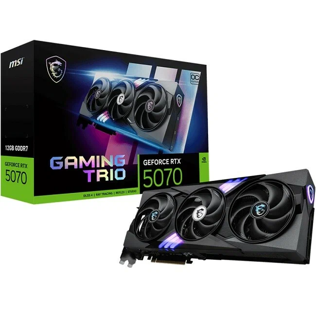 Видеокарта MSI GeForce RTX 5070 GAMING TRIO OC 12GB (3x) 00489