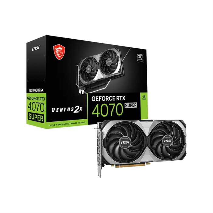 Видеокарта MSI GeForce RTX 4070 SUPER VENTUS 2X OC 12GB (2x) (Б/У) 00130