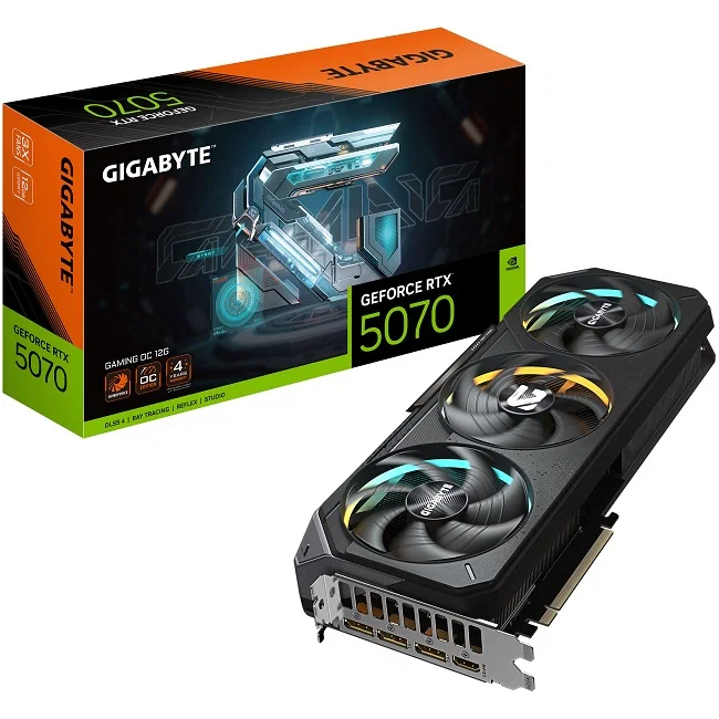 Видеокарта GIGABYTE GeForce RTX 5070 GAMING OC 12GB (3x) 00484