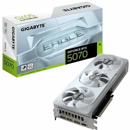 Видеокарта GIGABYTE GeForce RTX 5070 EAGLE OC ICE SFF 12GB (3x) 00486