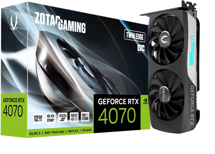 Видеокарта ZOTAC GeForce RTX 4070 Twin Edge OC 12GB (2x) 00039