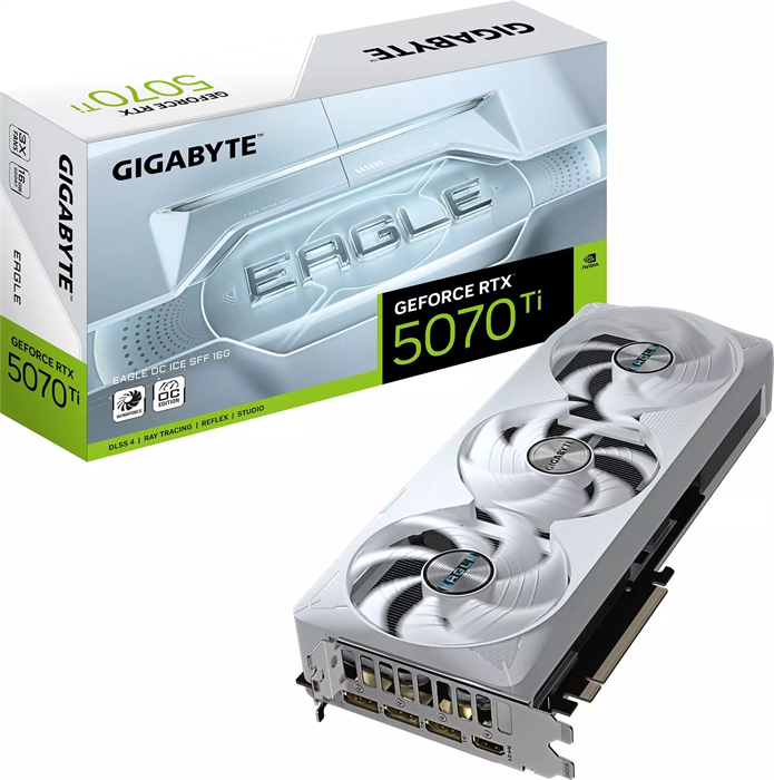 Видеокарта GIGABYTE GeForce RTX 5070 Ti EAGLE OC ICE SFF 16GB (3x) 00421